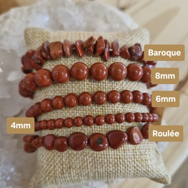 bracelet jaspe rouge