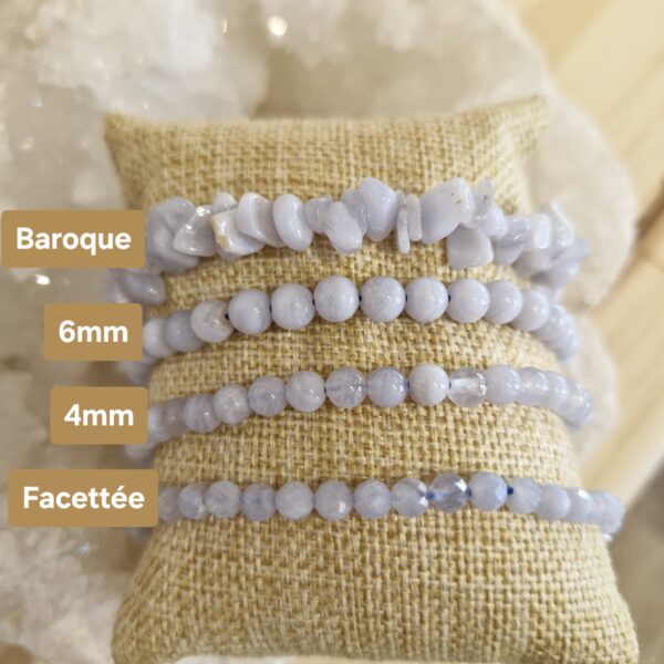 bracelet calcédoine bleue