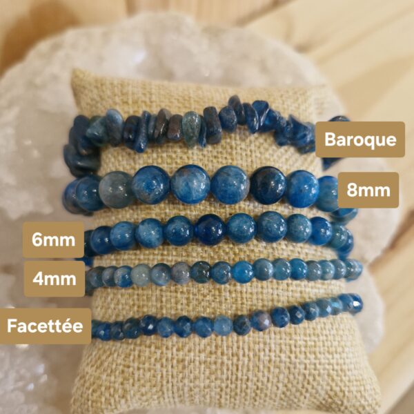 bracelet apatite bleue